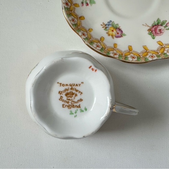 Royal Albert Teacup Saucer - Torquay Pattern - Picture 9 of 9